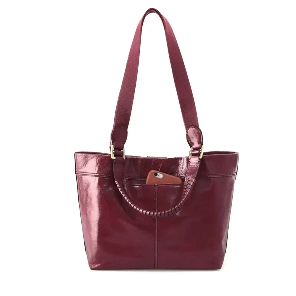 HOBO Romy Medium Tote Saddleberry Burgundy Leather Handbag VI-36001SBRY NEW